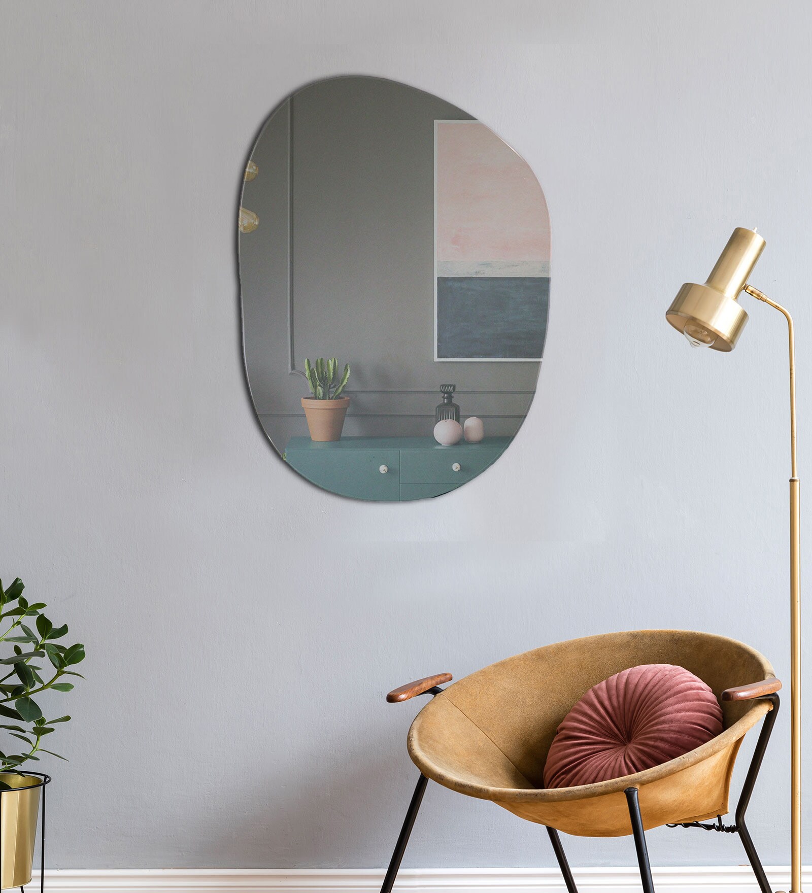 Buy Glass Abstract Wall Mirror in Silver colour at 44% OFF by Venetian ...