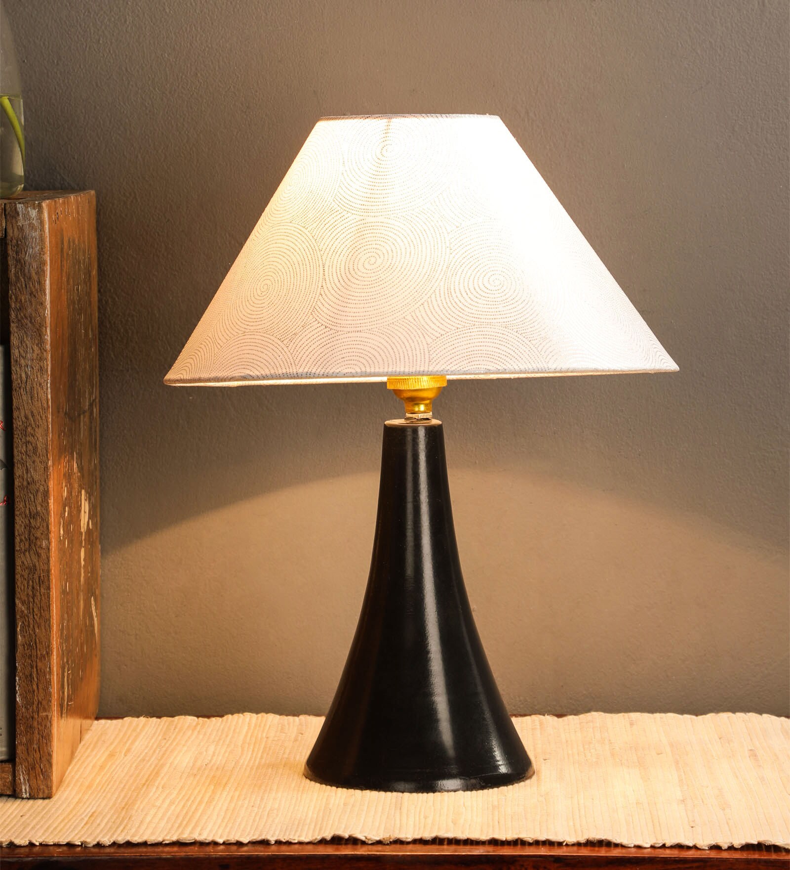 Silver Fabric Designer Table Lamp