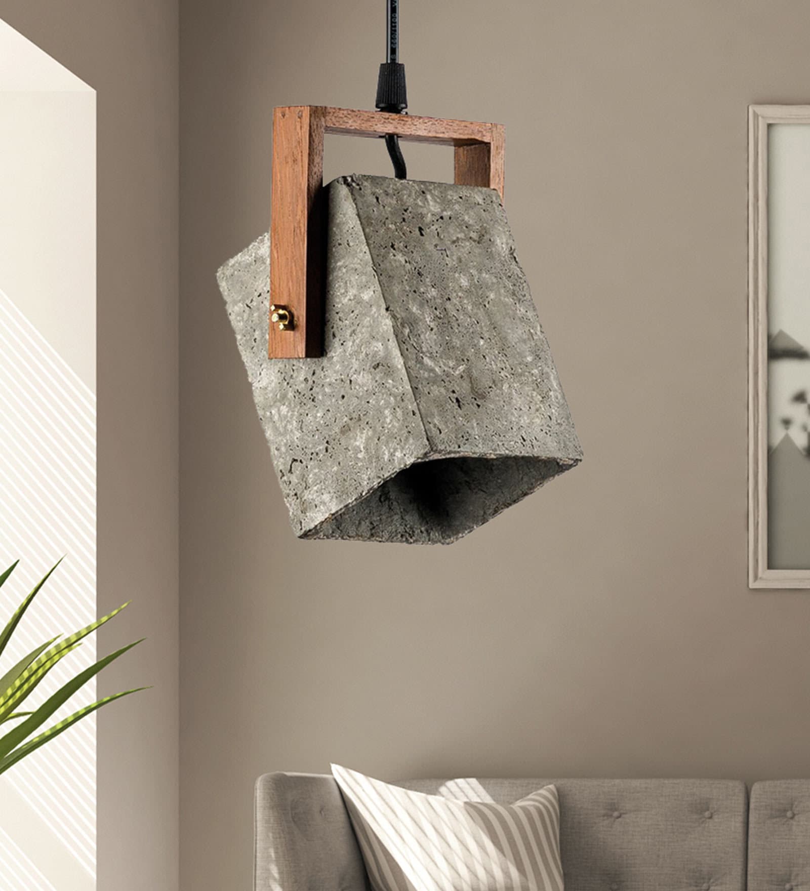 Shiny Silver Ceramic Hanging Light