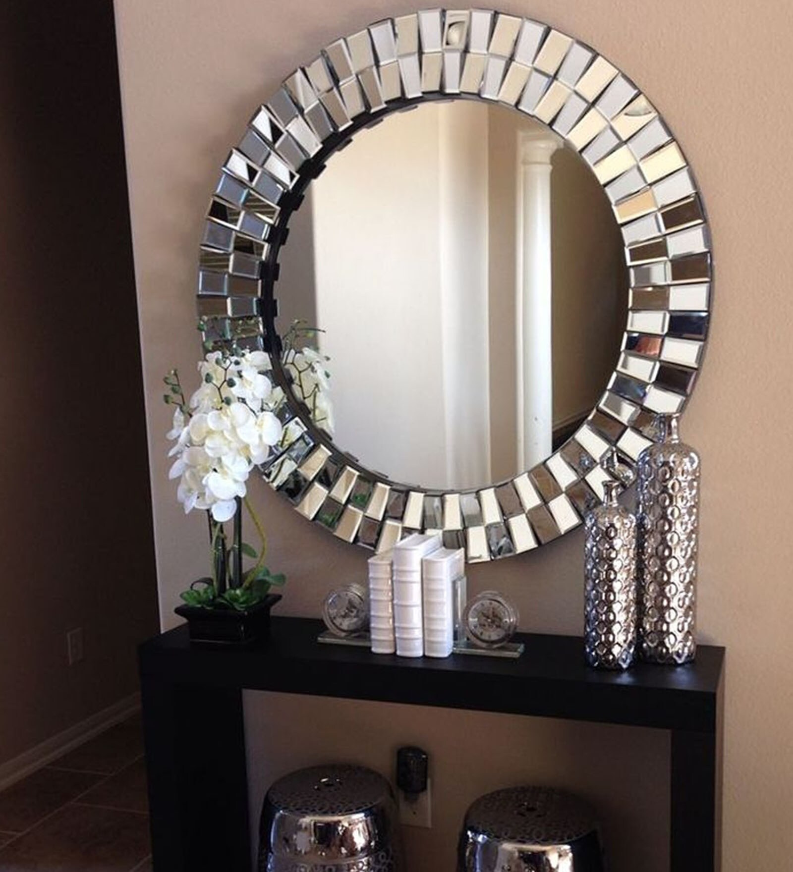 Silver Glass Creation Decorative Mirror