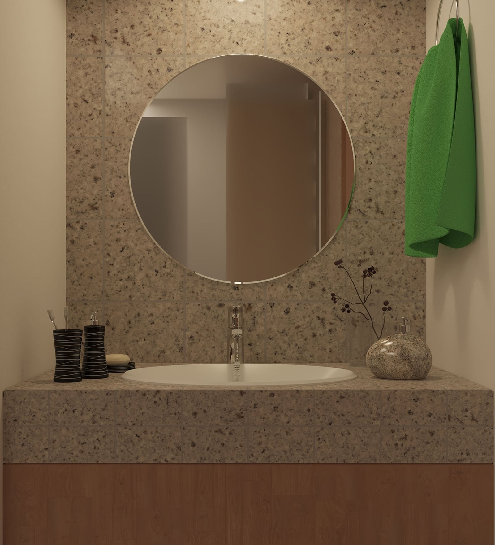 Silver Glass Wall Mirror