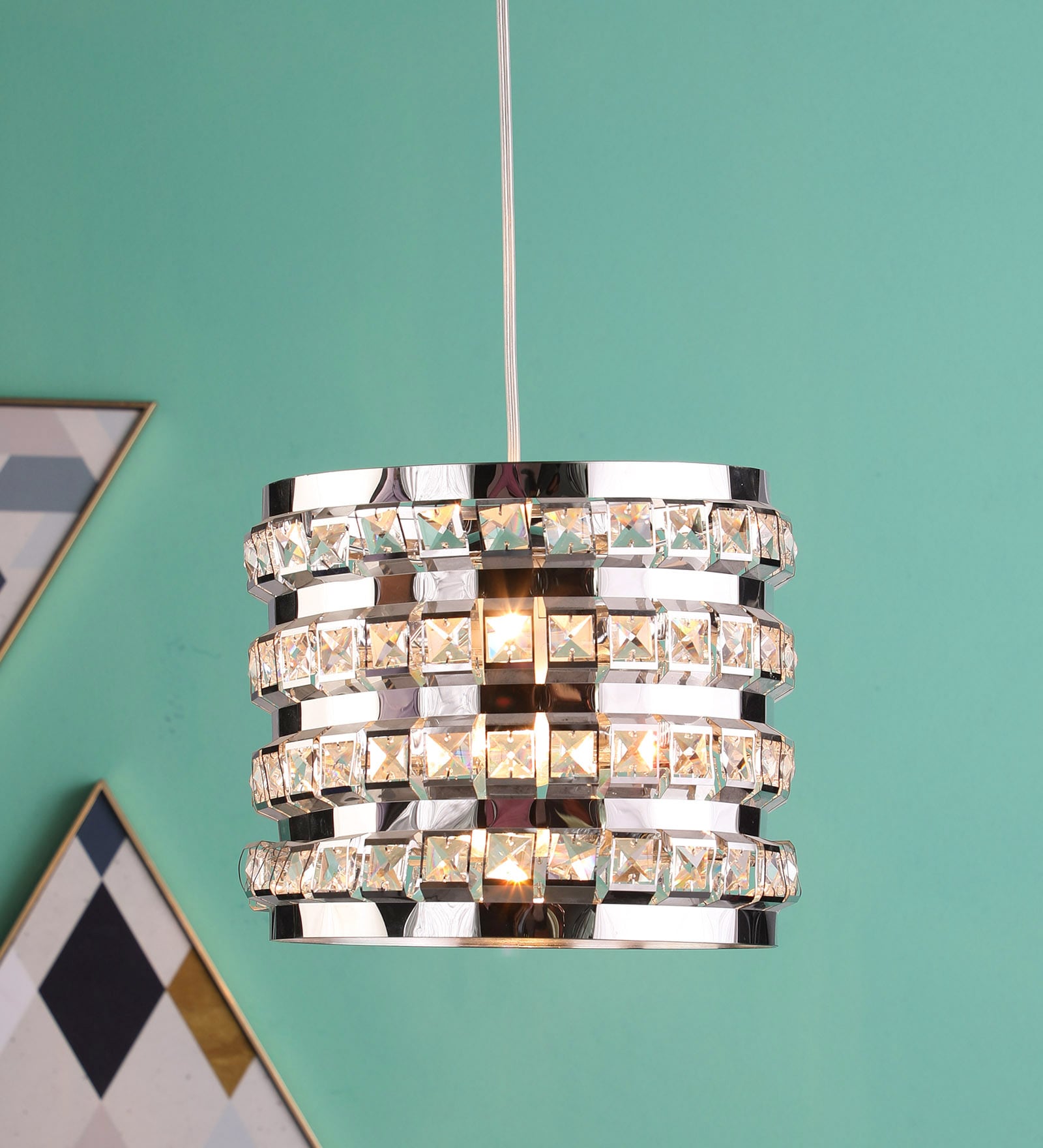 Barlow Silver Metal Hanging Light