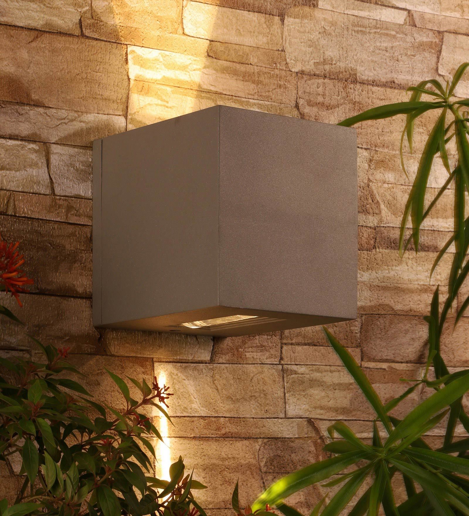 Buy Silver Metal Outdoor Wall Light by Eliante by Jainsons Lights at 54
