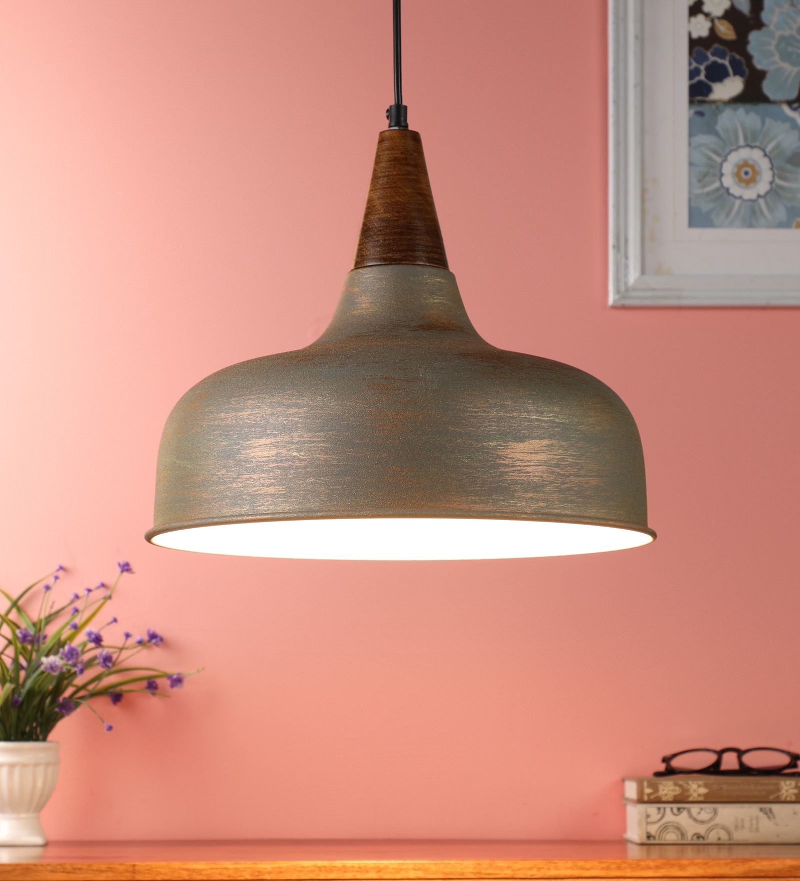 Erika Silver Metal Hanging Light