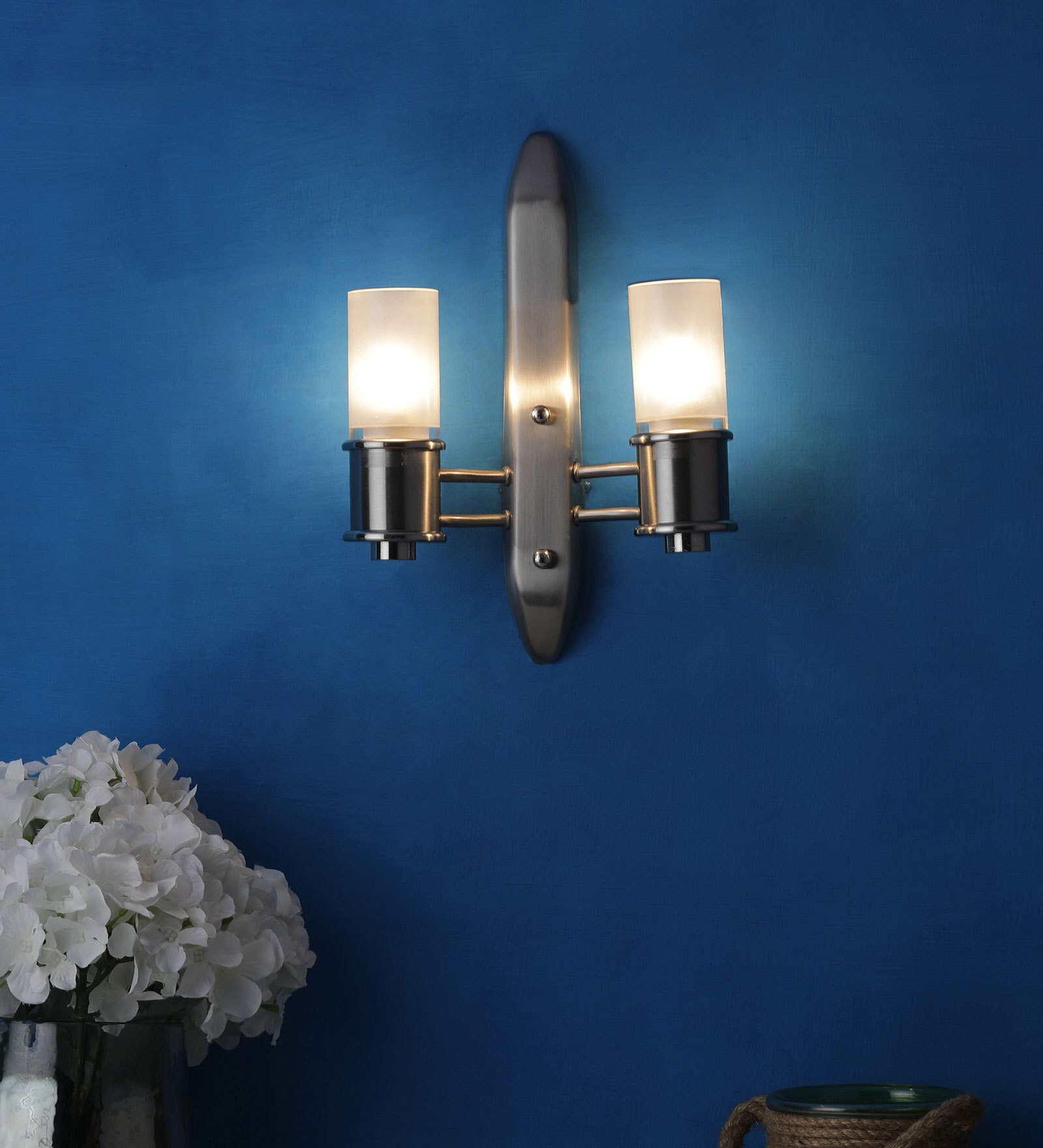 Miler Silver Metal Wall Sconces