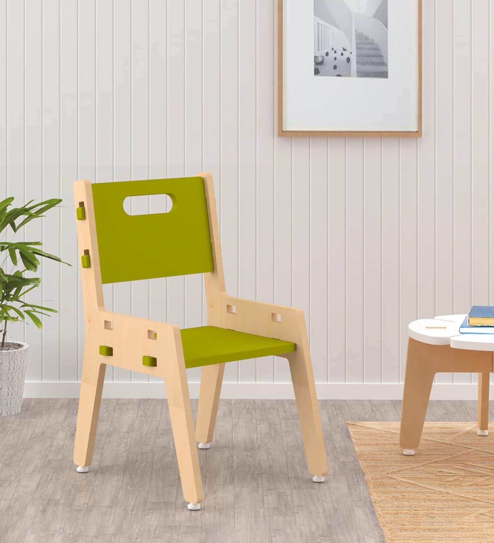 Buy Silver Peach Kids Study Chair in Green Colour at 5 OFF by X&Y