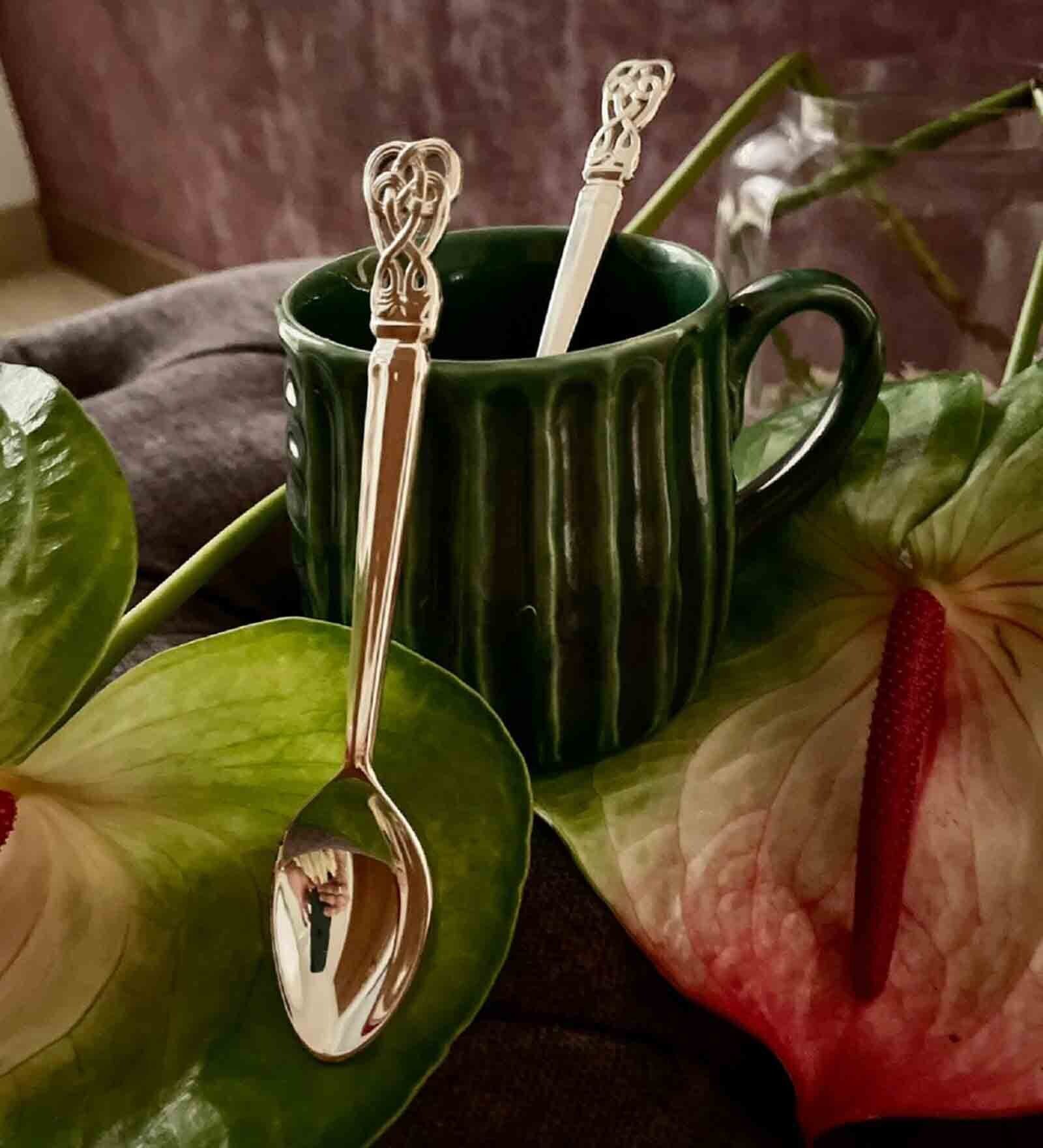 Buy Silver Plated Tea Spoons Gift Set of 2 at 9 OFF by Krysaliis Solid