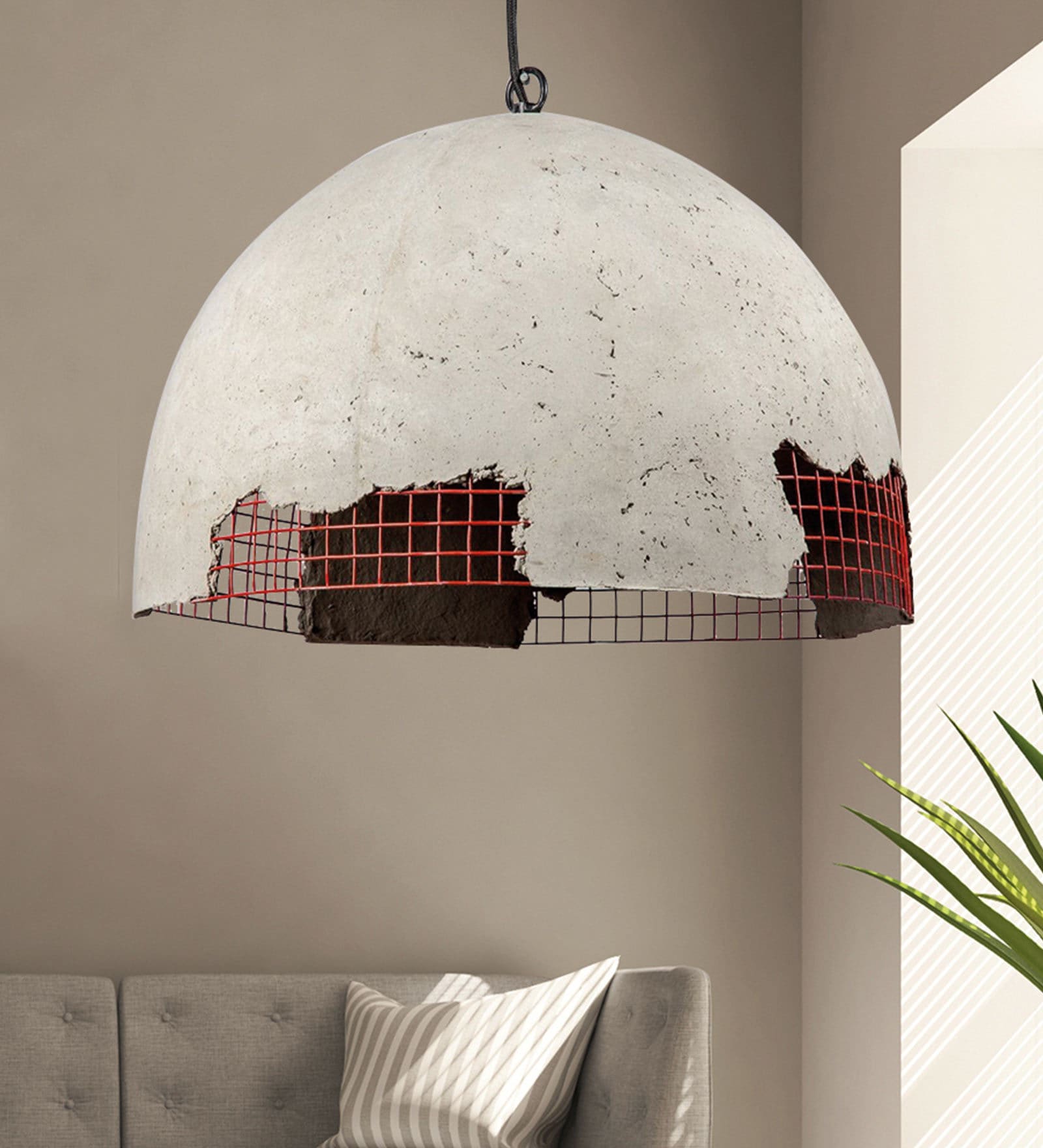 Silver Ss Cap Single Hanging Light