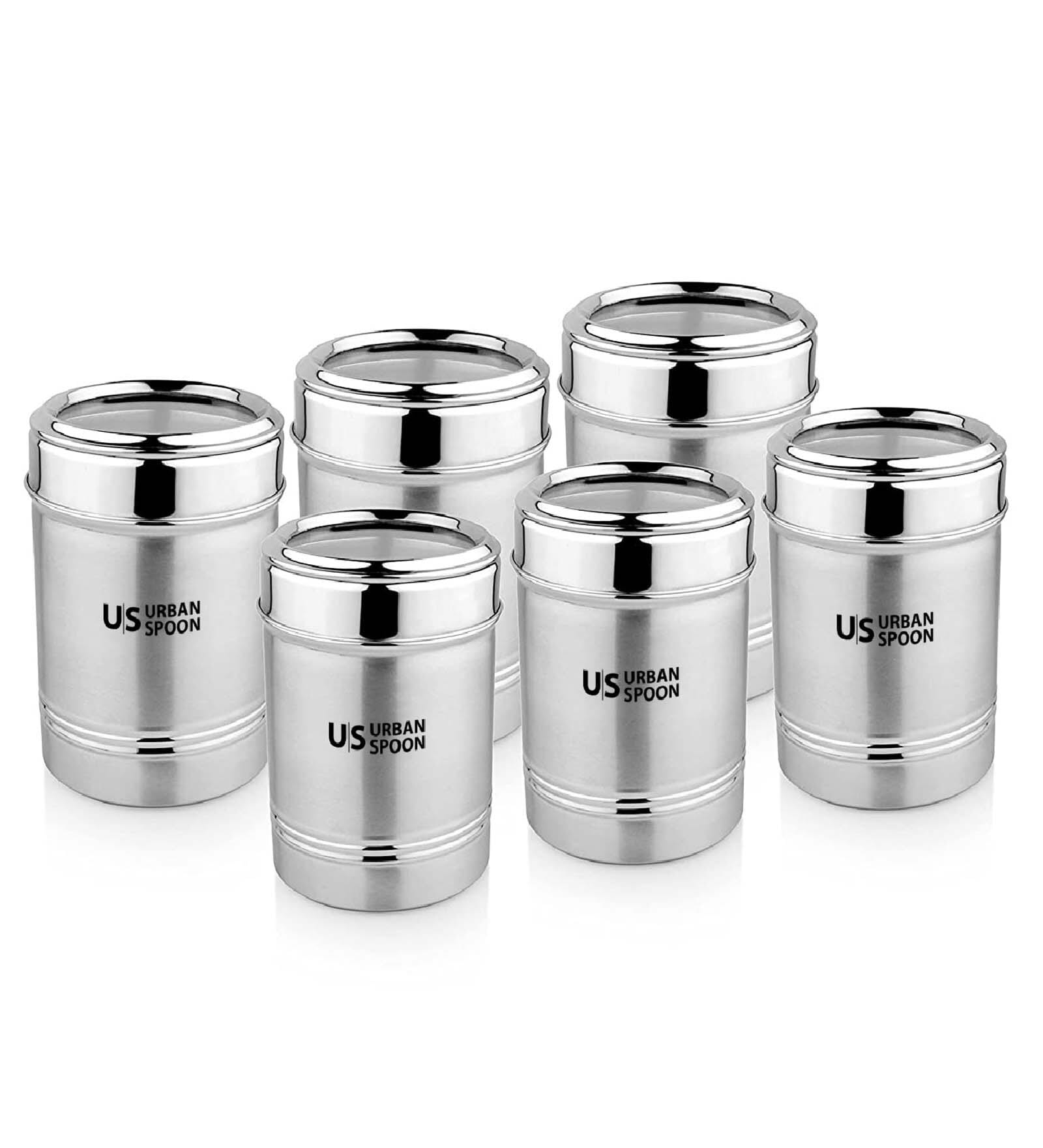 Buy Silver Stainless Steel (Set of 6) Storage Container at 40% OFF by ...