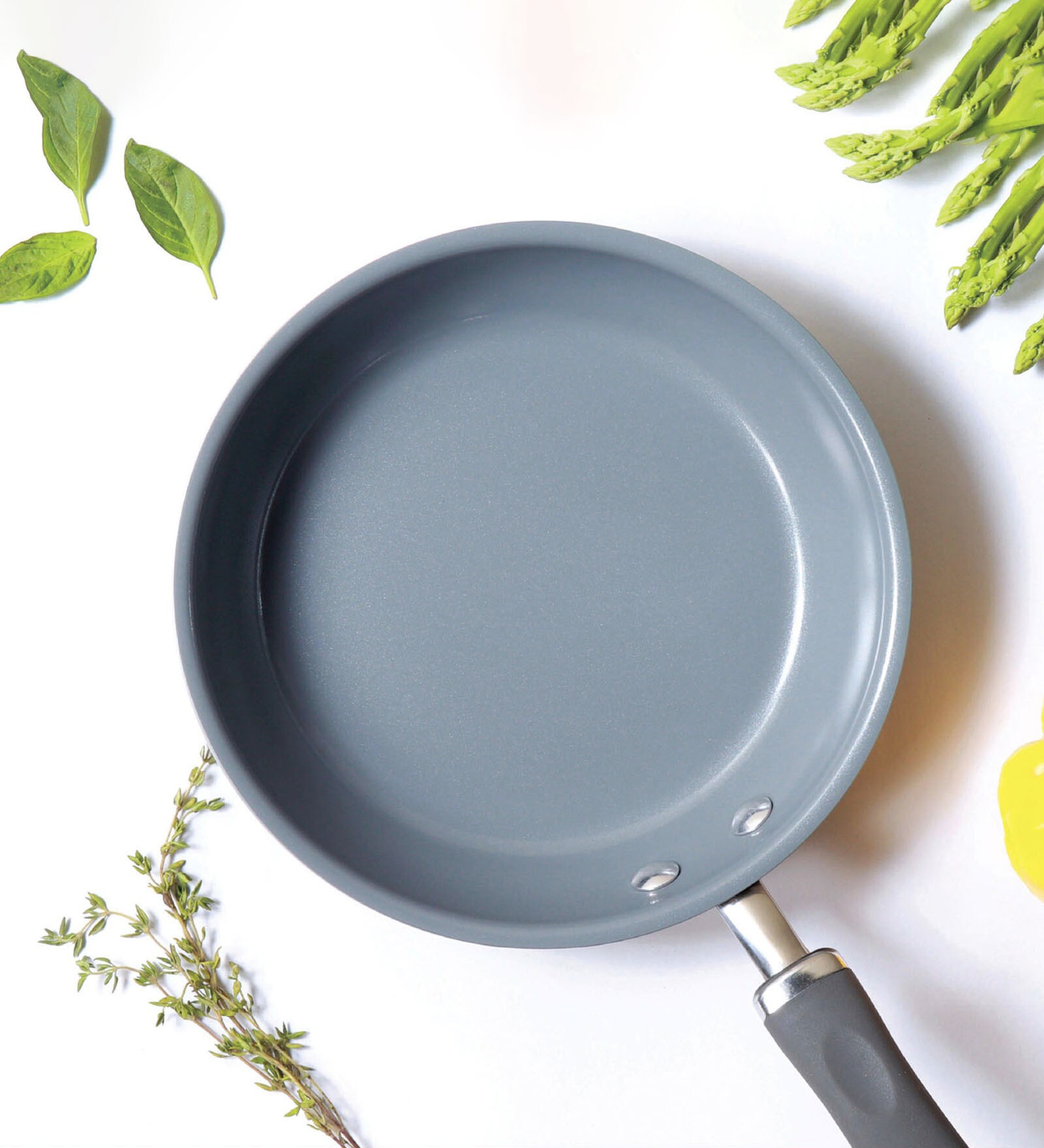 Anzen 10.2 Inch Ceramic Coated Grey Aluminium Frying Pan
