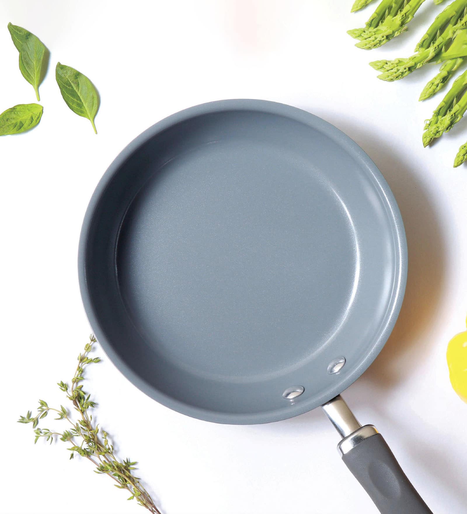 Anzen 9.4 Inch Ceramic Coated Grey Aluminium Frying Pan
