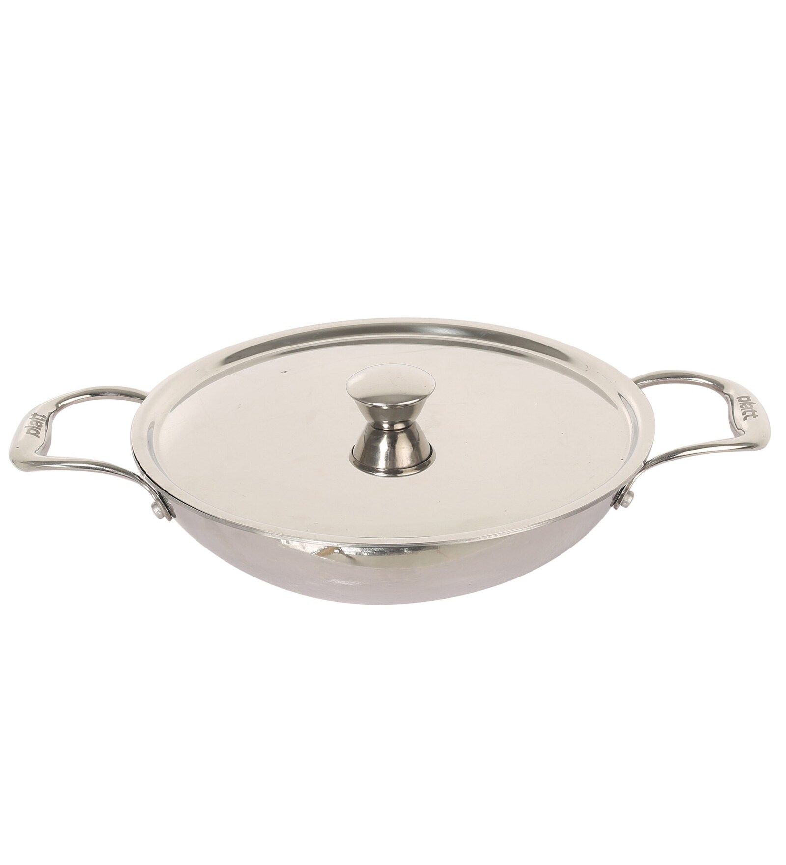 Buy Triton 9.4 Inch Silver Stainless Steel Kadai with Lid at 100% OFF ...