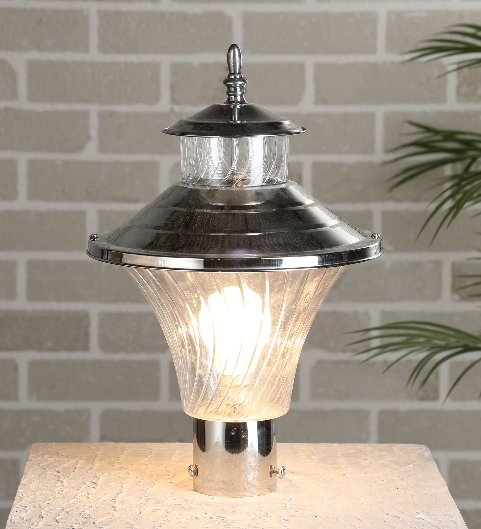 Silver Metal Gate Light