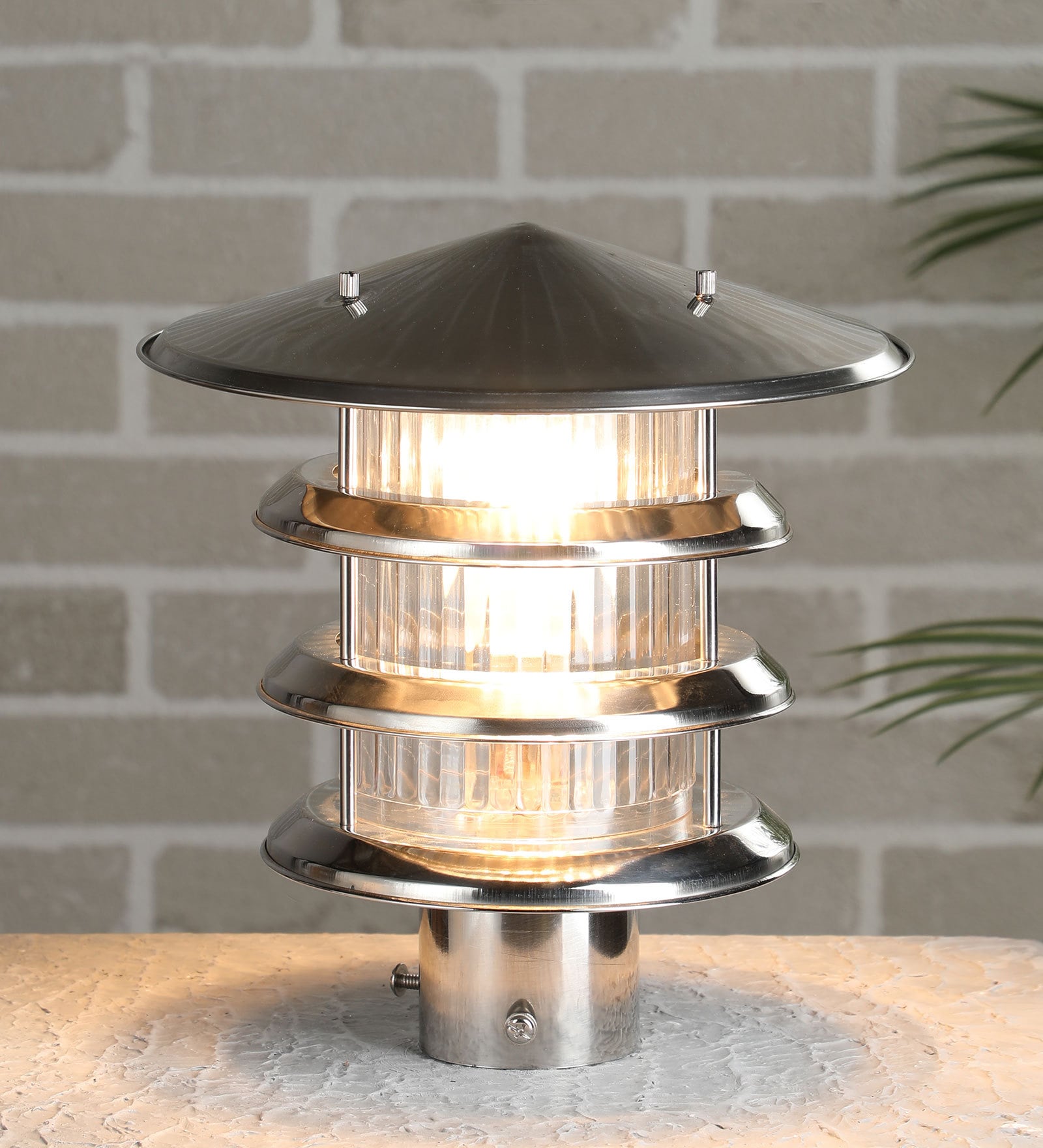 Silver Metal Gate Light