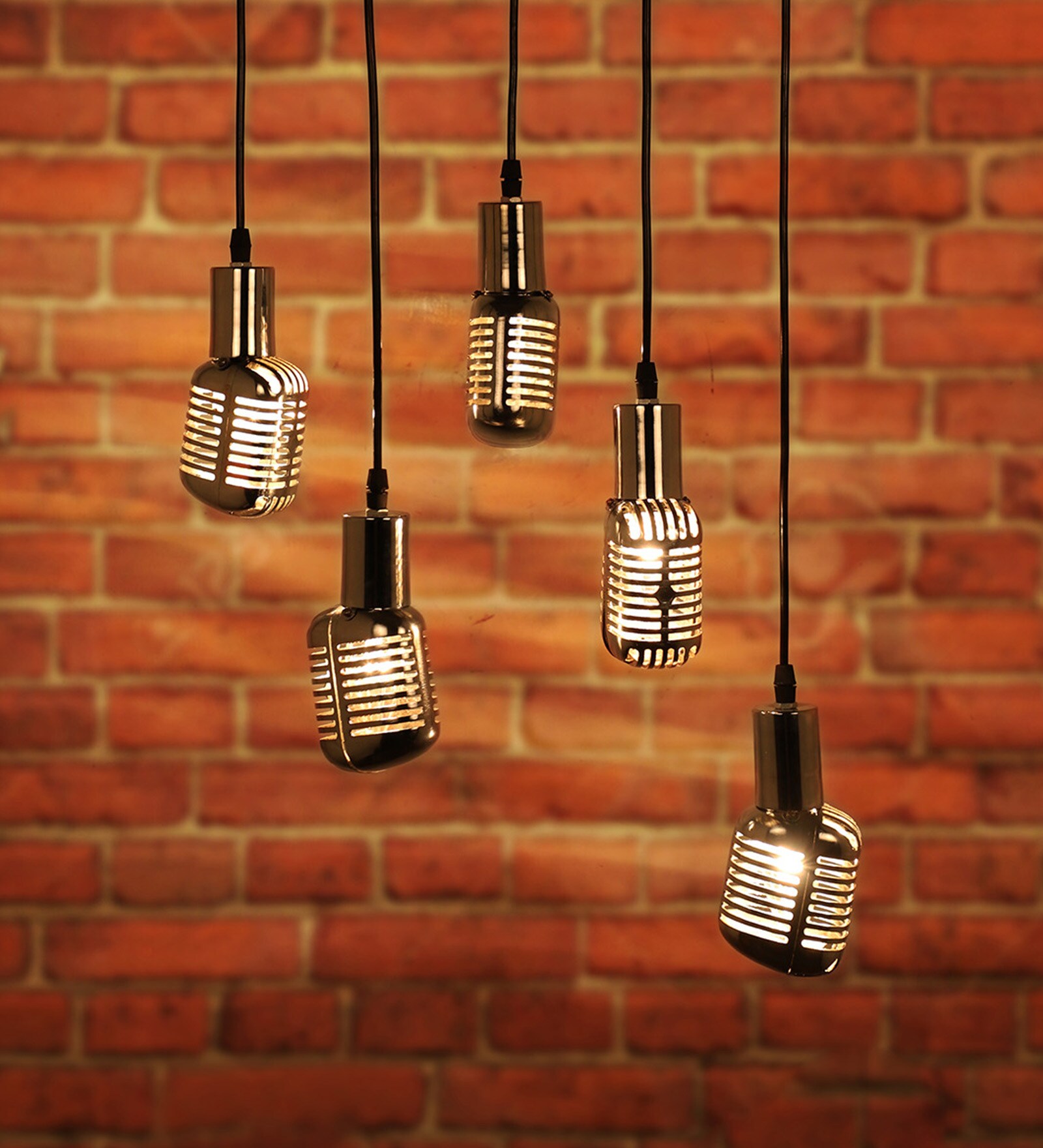 Buy Silver Steel 5 Light Cluster Hanging Lights by Fos Lighting at 40