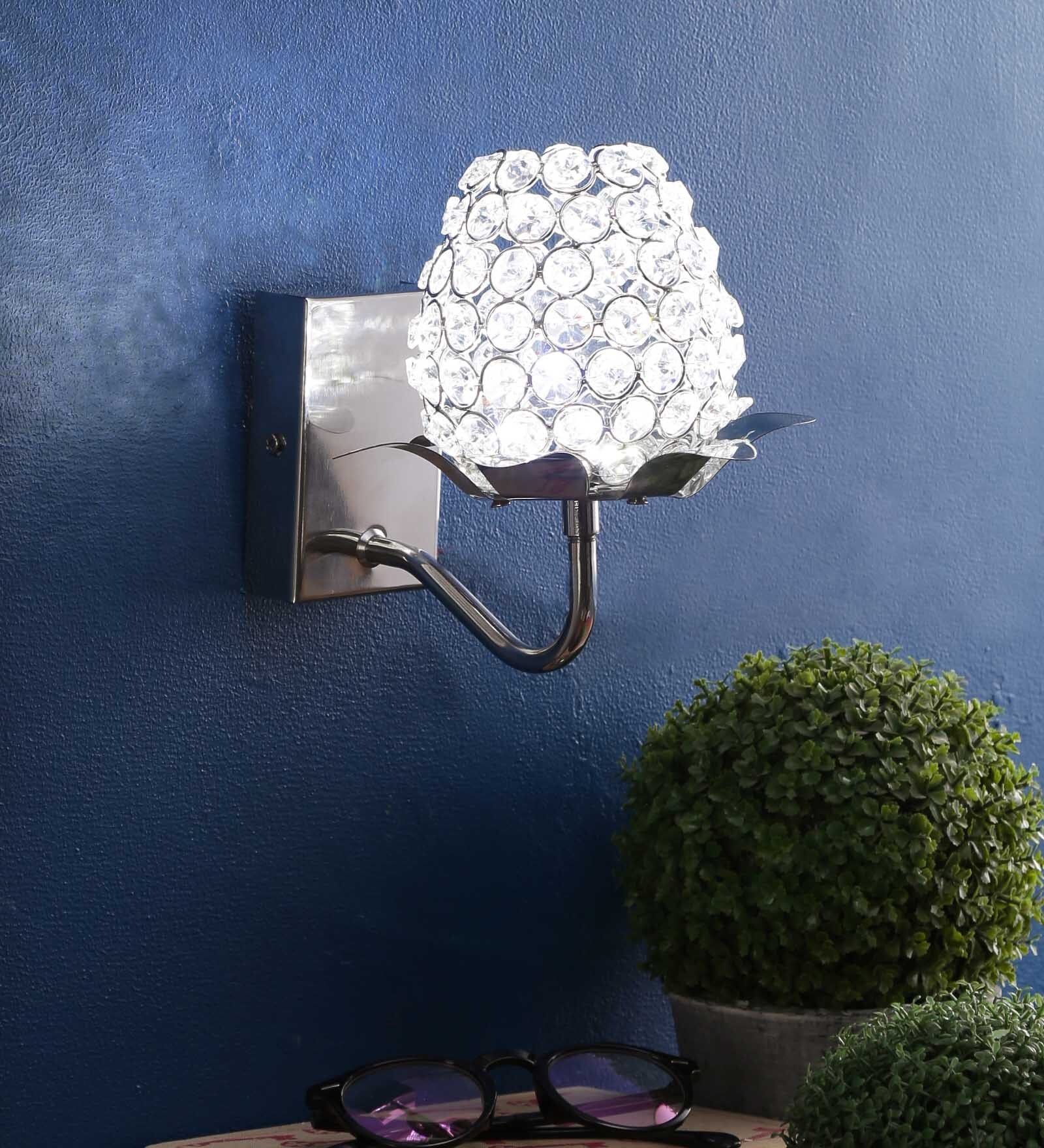 Groove Silver Metal Wall Sconces