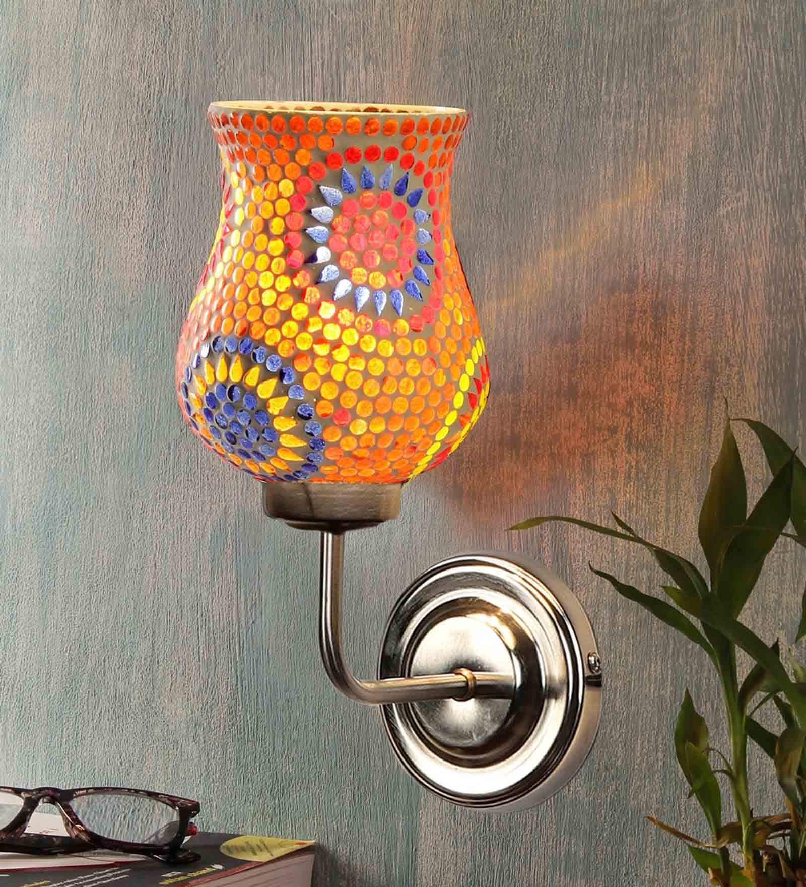 Antique Multicolor Steel Wall Sconces