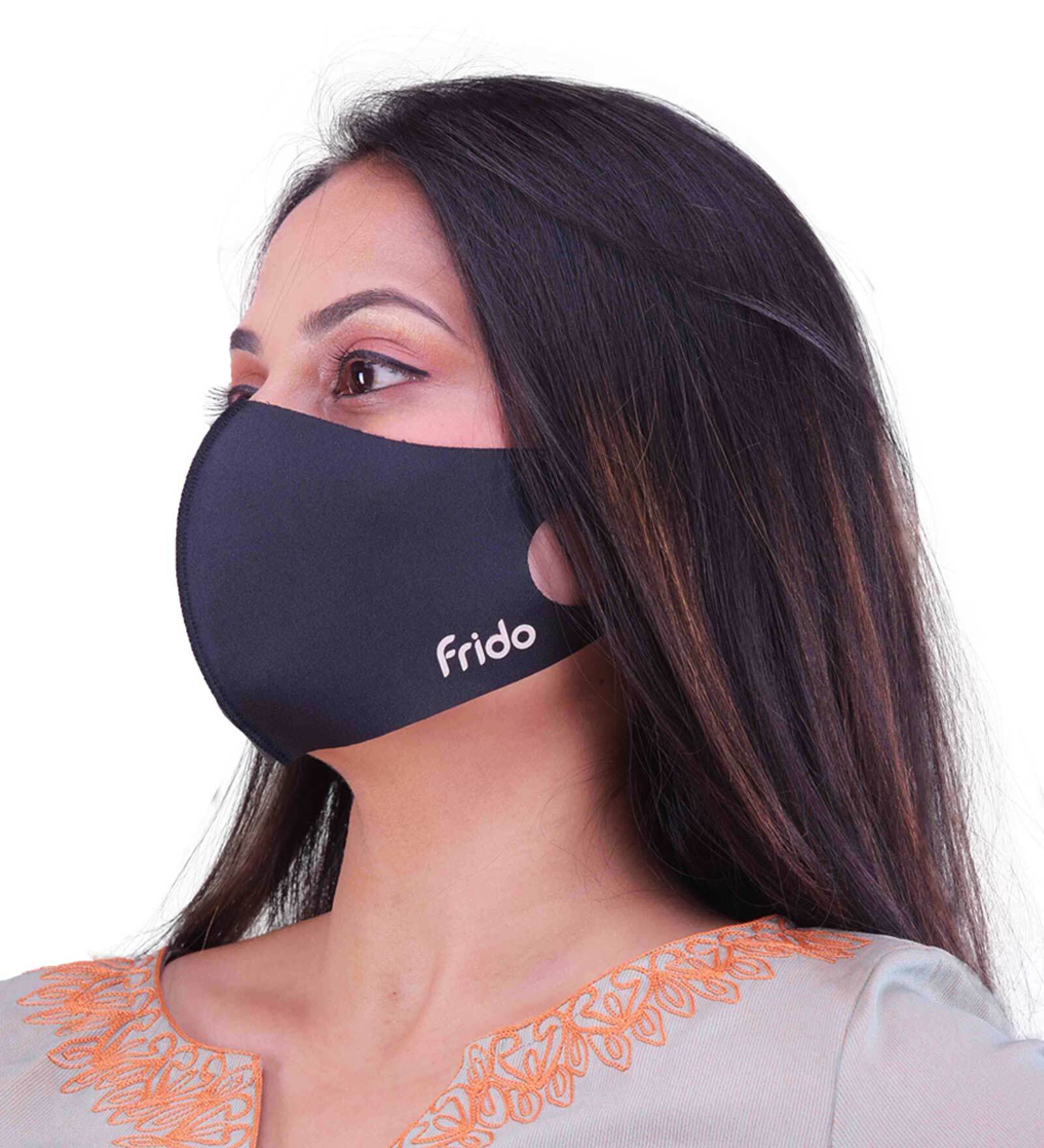 Silver Treated Face Mask  Medium in Black Color  Pack of 1