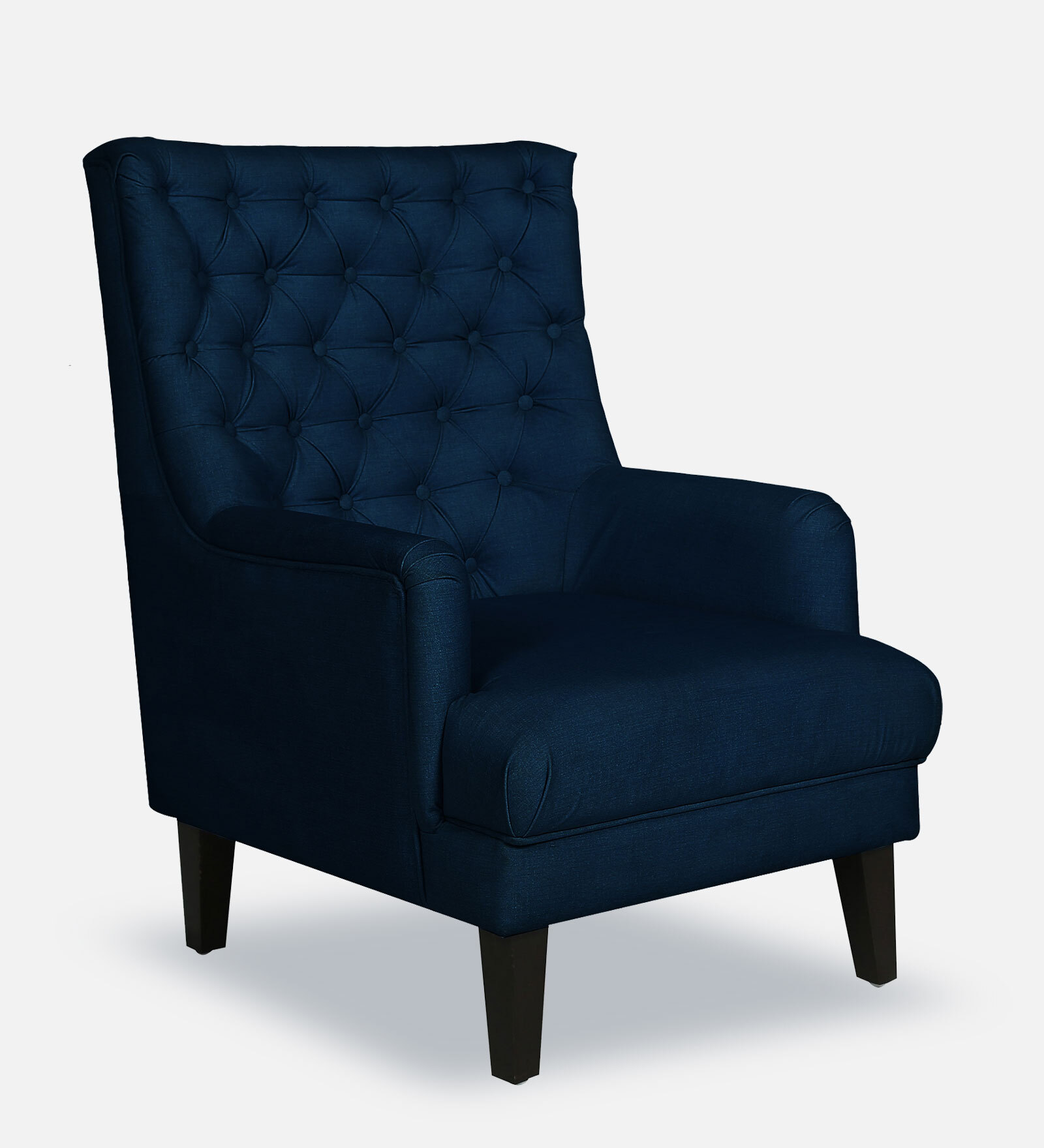 Similo Wing Chair in Navy Blue Colour