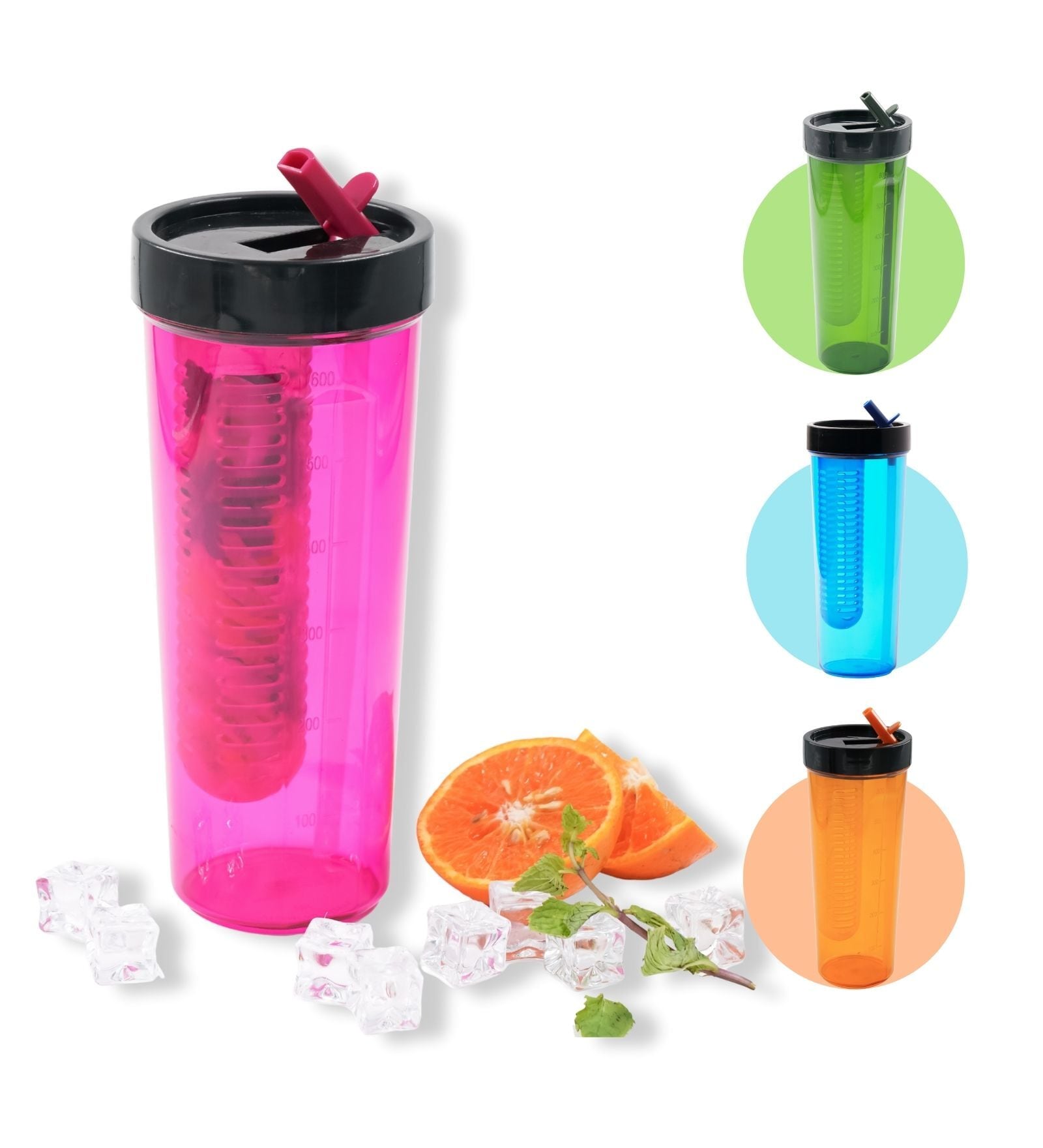 Sipper Infuser Bottle 700ML (Pink)