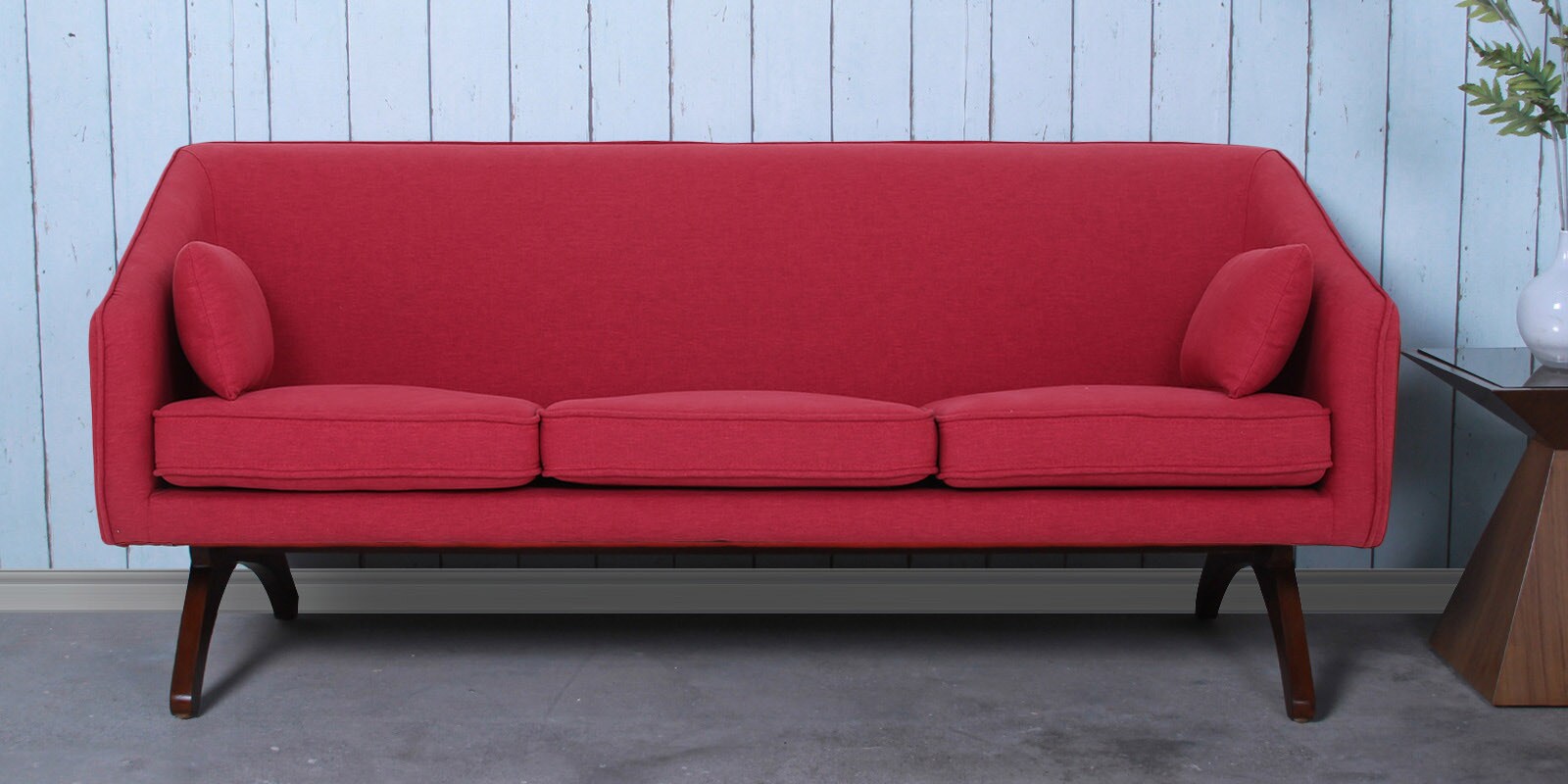 Tripoid 3 Seater Sofa in Red Colour
