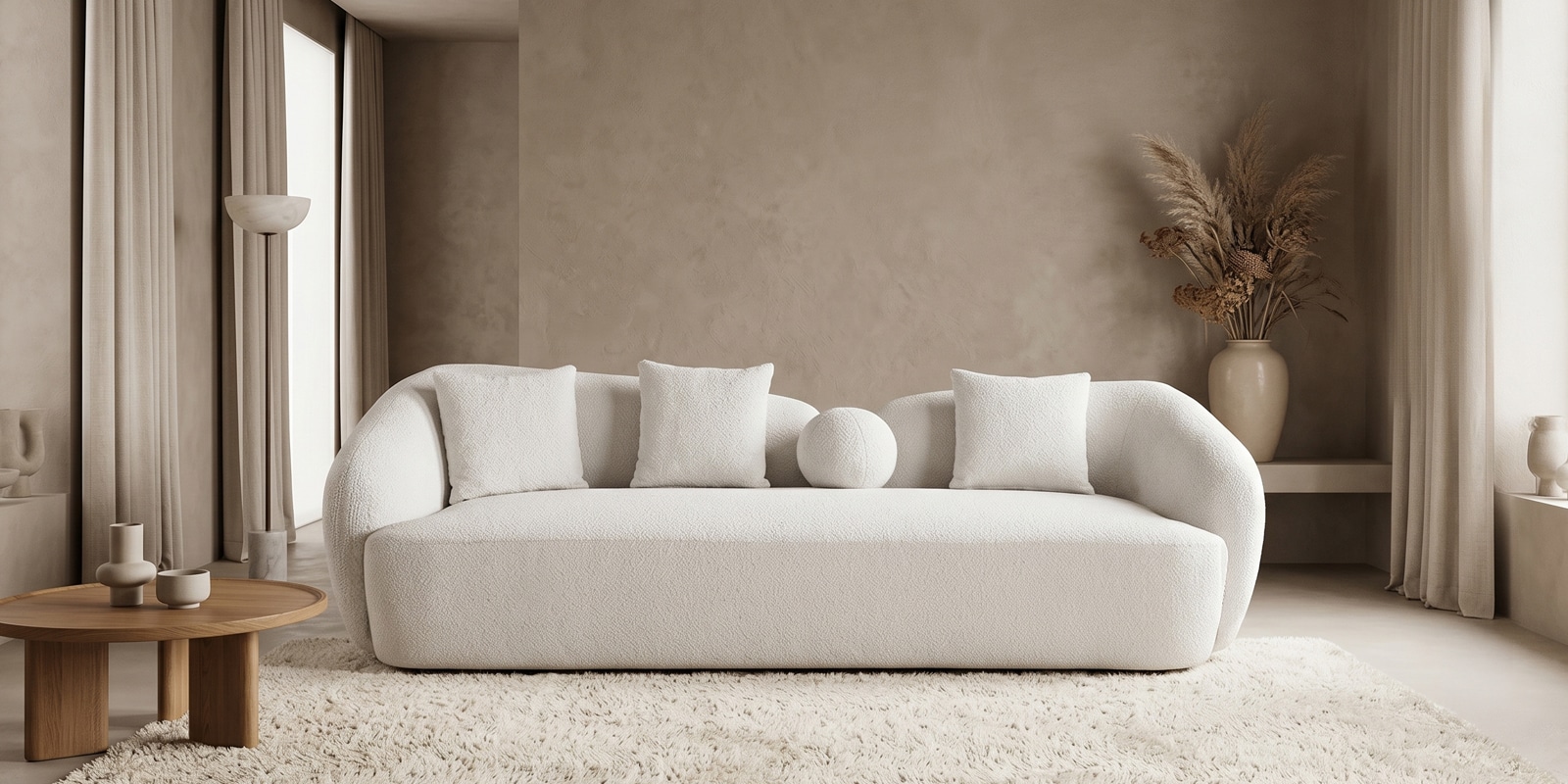 Sierra 3 Seater Sofa In White Color