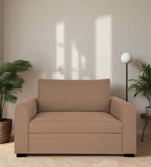 Sigma Fabric 1 Seater Sofa In Cosmic Beige Colour