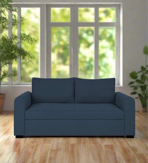 Sigma Fabric 2 Seater Sofa In Light Blue Colour