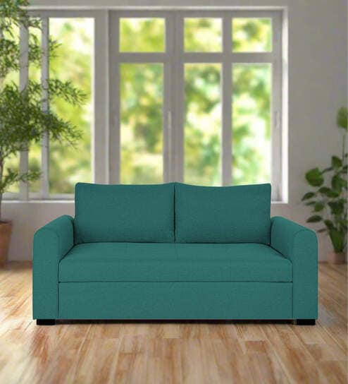 Sigma Fabric 2 Seater Sofa In Sea Green Colour