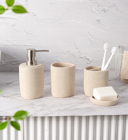 Sand Signature 4-Piece Bathroom Organizer Set