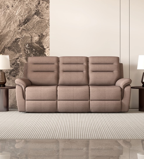 Silvana 3 Seater Motorized Recliner In Beige Color
