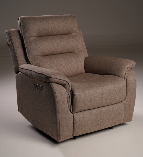 Silvana 1 Seater Motorized Recliner In Beige Color