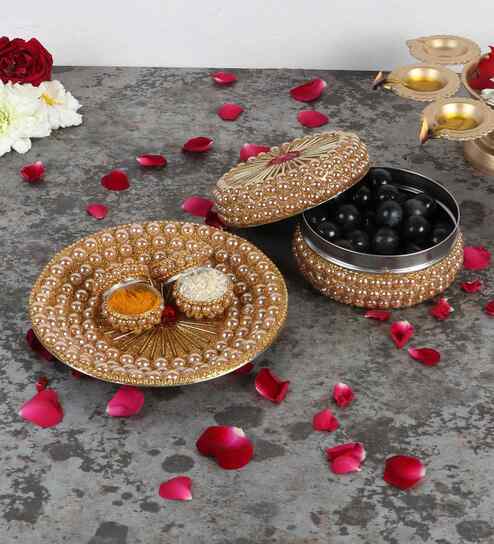 Silver & Grey Aluminium Candle Stand Set of 2