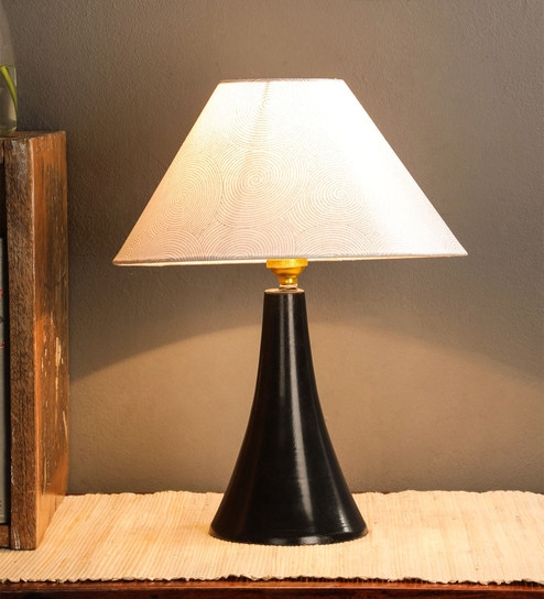 Silver Fabric Designer Table Lamp by Foziq