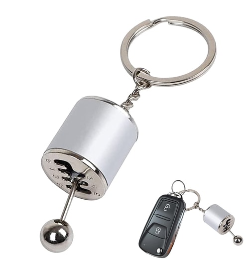 Silver Gear Shape Keychain