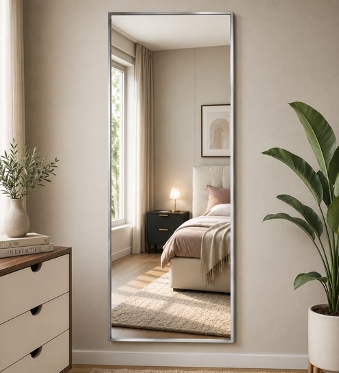 Silver Glass Full Length Mirror