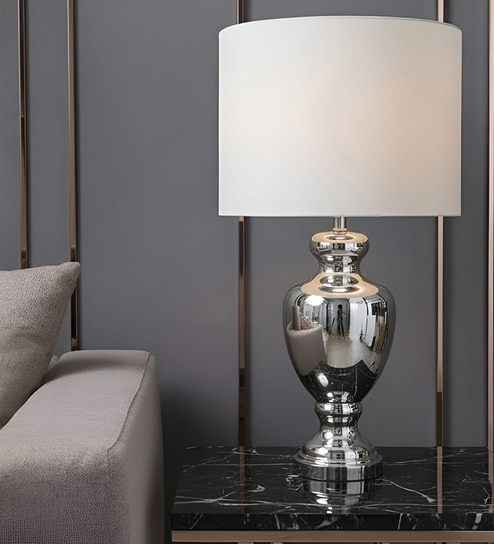 Silver Glass Majestic Aurora table lamp