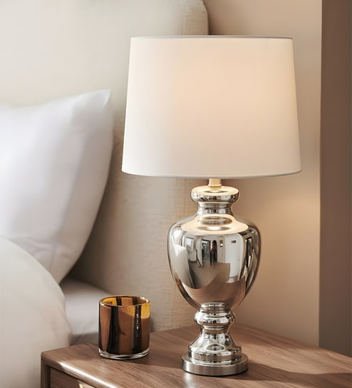 Silver Glass Majestic Aurora table lamp