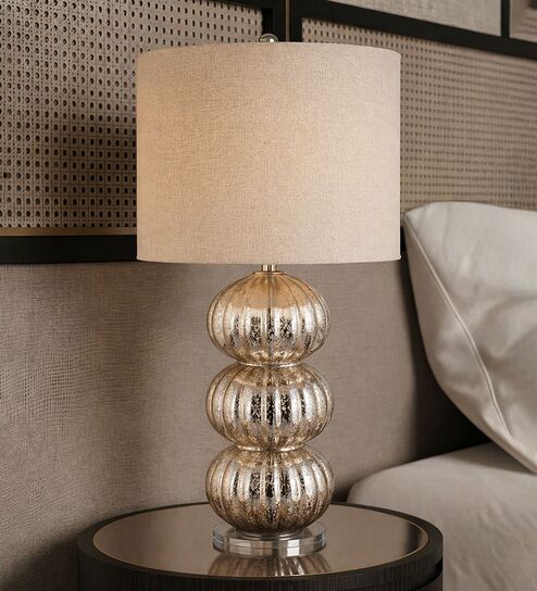 Silver Glass Orion Silver Glow glass Lamp