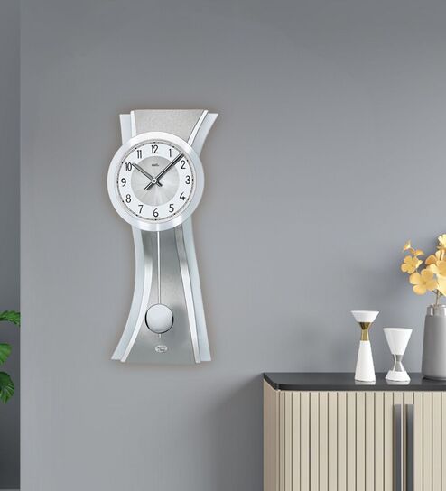 Silver Glass Novelty Wall Clock