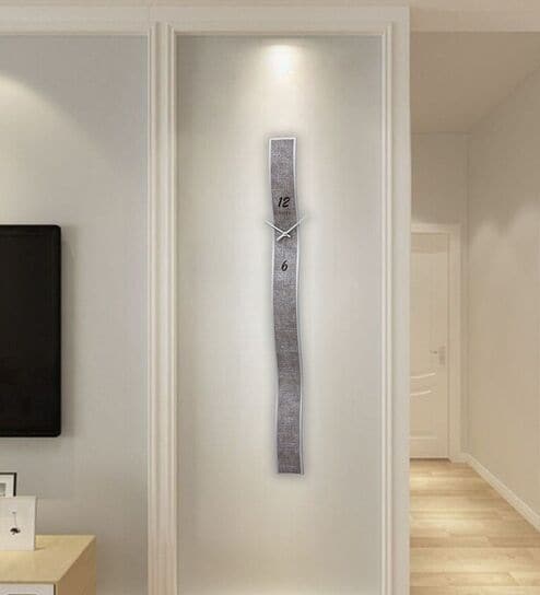 Silver Glass Wall Clock