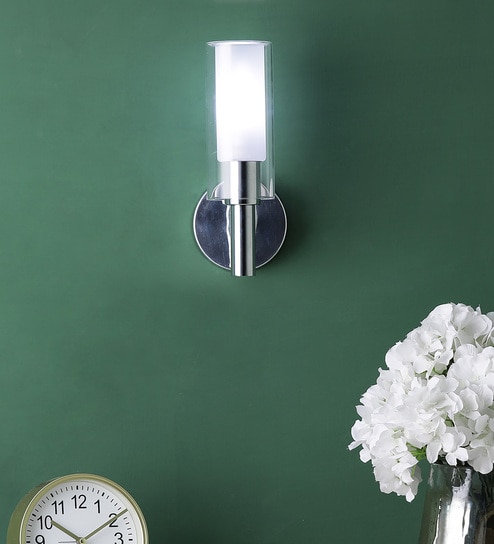 Genoa Silver Glass Wall Sconces
