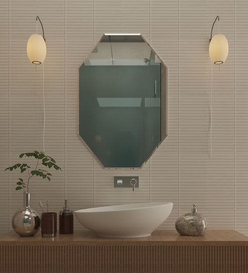 Silver Glass Wall Mirror