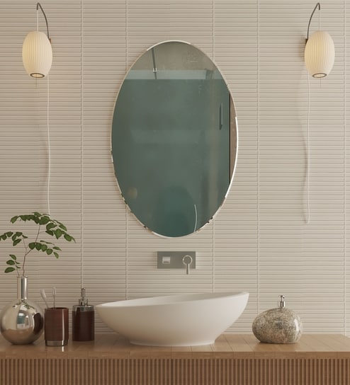 Silver Glass Wall Mirror
