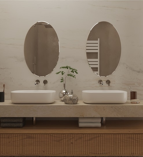 Silver Glass Wall Mirror