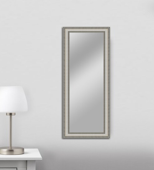Buy Silver Mdf Vertical Wall Decorative Mirror By Elegant Arts