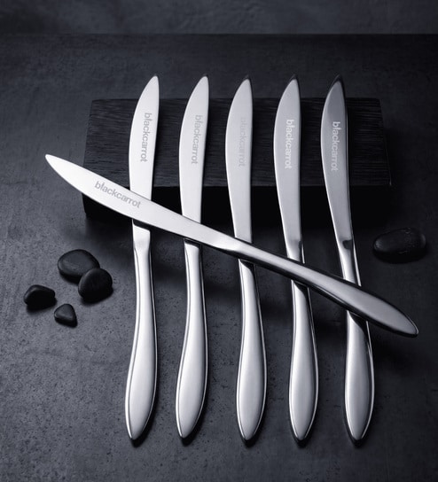 Set of 6 Silver Mirror Table Knives