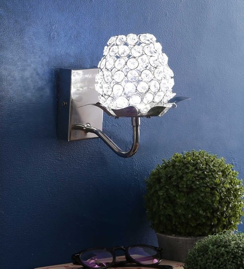 Groove Silver Metal Wall Sconces