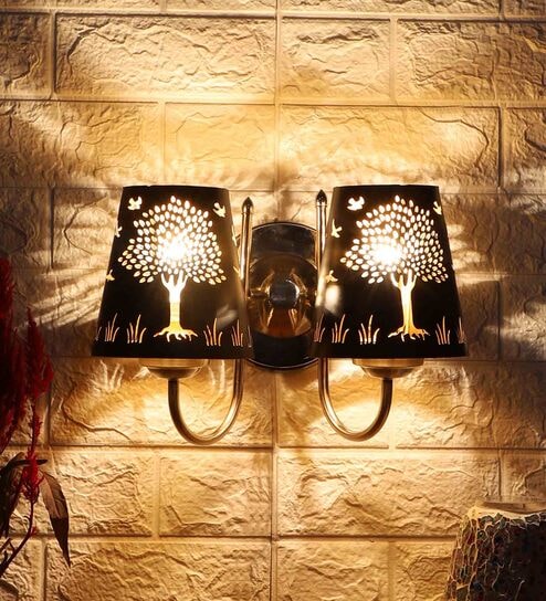 Silver Steel Wall Light By New Era