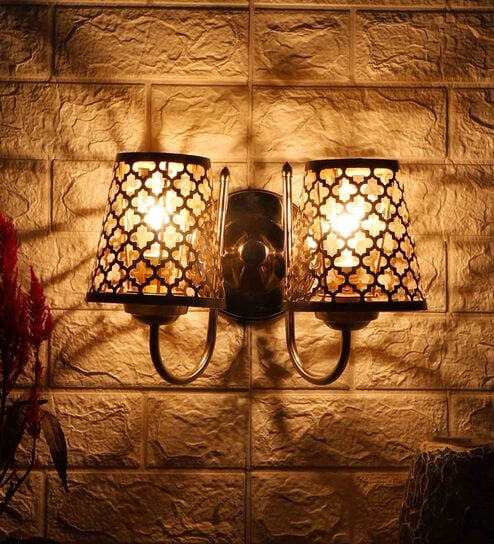 Silver Steel Wall Light By New Era